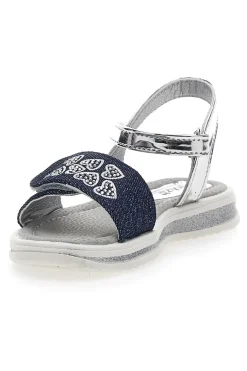 Sandali Denim e Argento Con Chiusura Strappo Grazie Girl 218734