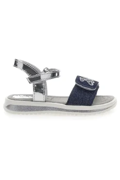 Sandali Denim e Argento Con Chiusura Strappo Grazie Girl 218734