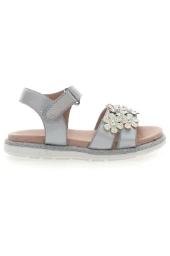 Sandali Eleganti Argento con Fiorellini Pitt Kids 392411