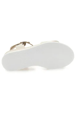 Sandali flat beige con maxi fibbia decorativa Energy E475