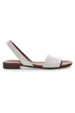 Sandali Flat Bianchi Con Sottopiede In Pelle Pittarello Look 225140
