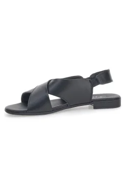 Sandali Flat Neri In Vera Pelle Pittarello Look 225435