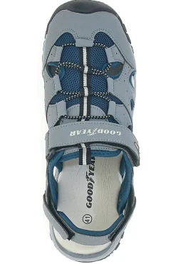 Sandali Grigi Con Strappi in Velcro Goodyeas 31047