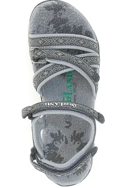 Sandali Grigi Con Strappi In Velcro Overland 22066