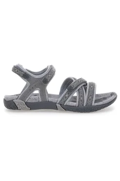 Sandali Grigi Con Strappi In Velcro Overland 22066