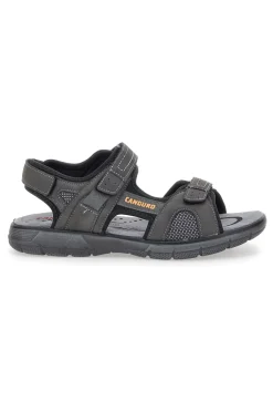 Sandali Grigi Con Strappi in Velcro Canguro 1015
