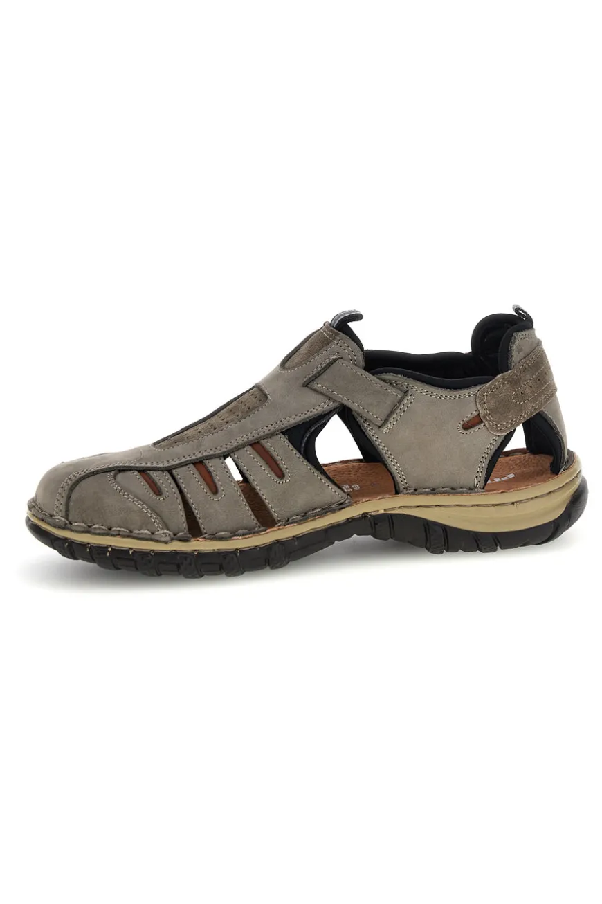 Sandali grigi in vera pelle traforata Pittarello eco 2613004