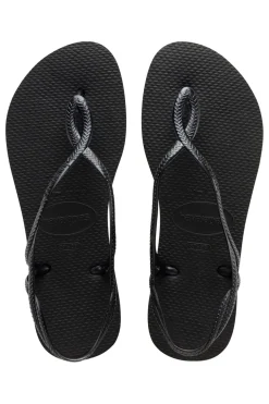 Sandali Infradito Neri Con Suola In Gomma Havaianas Luna Fc