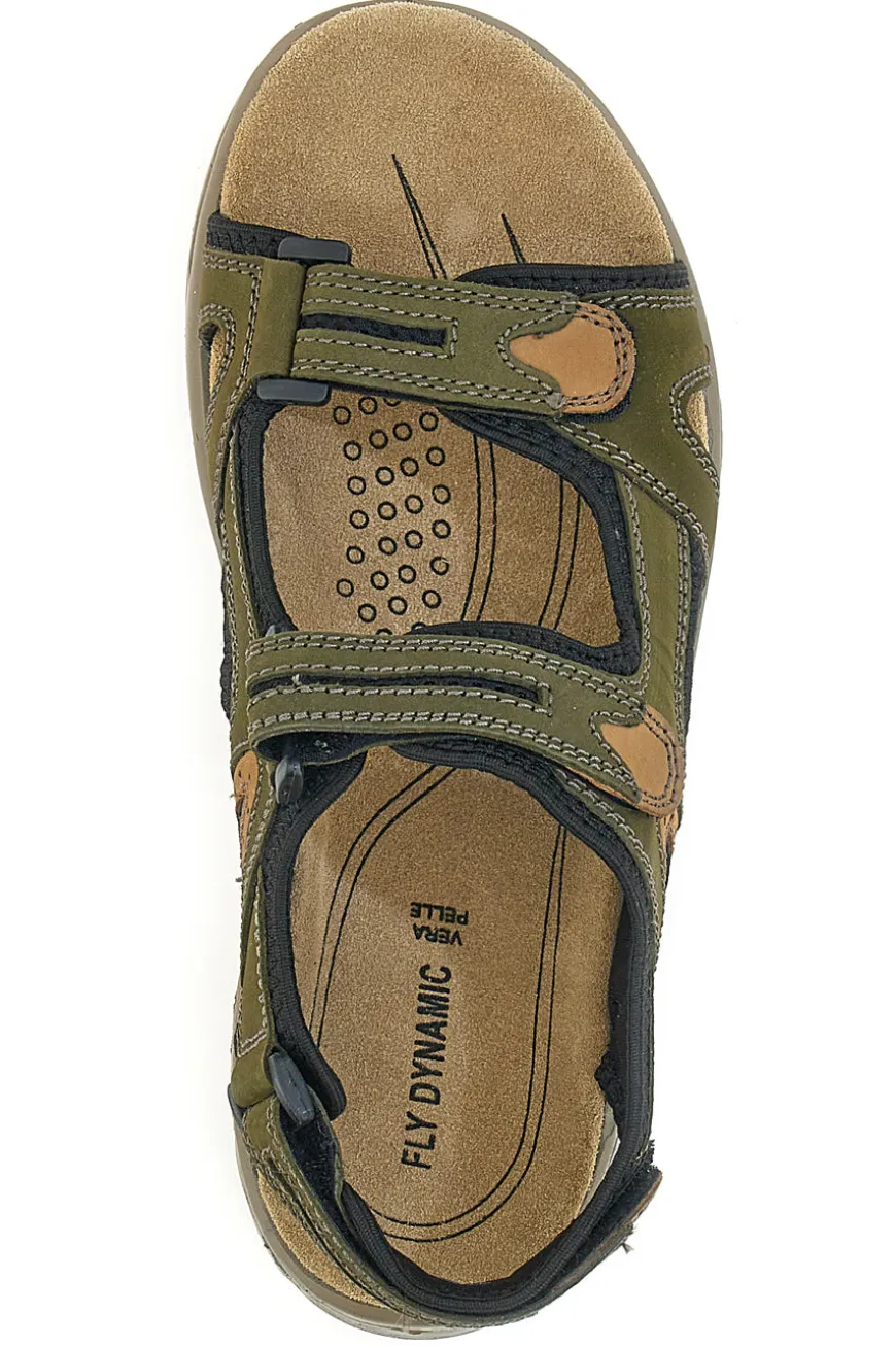 Sandali in Vera Pelle Fly Dinamic 07 Verdi