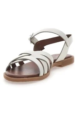 Sandali in vera pelle intrecciati con cinturino alla caviglia Pittarello Sun DS02