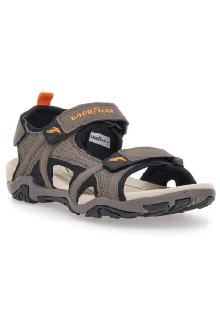 Sandali Marrone Con Strappi in Velcro Goodyeas 31048