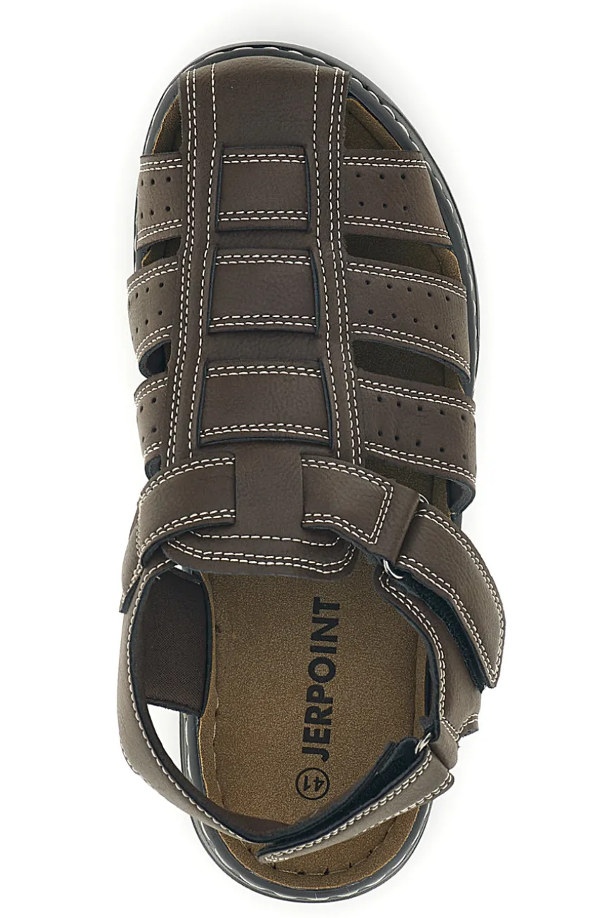 Sandali marrone punta chiusa strappo regolabile Jerpoint M8557