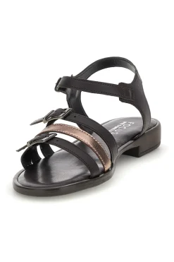 Sandali marroni con fasce e fibbie Pittarello Focus 222225