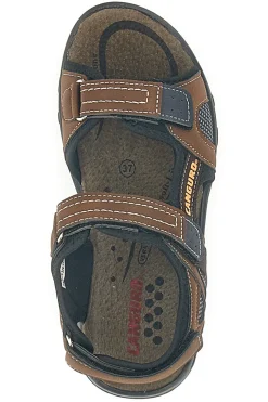 Sandali Marroni Con Strappi in Velcro Canguro 1015