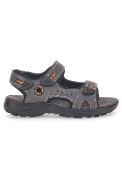 Sandali marroni con strappi regolabili Canguro CA1002 da donna