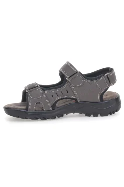Sandali marroni con strappi regolabili Canguro CA1002 da donna