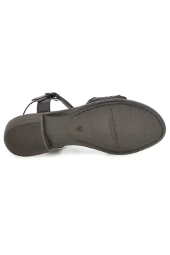Sandali marroni in vera pelle intrecciati con cinturino Pittarello focus 222230