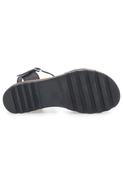 Sandali Neri con Cinturino e Tomaia in Pelle Made in Italy PITTARELLO 3185070811