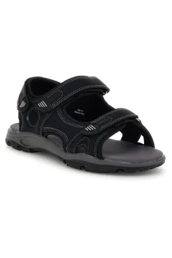 Sandali neri con strappi in velcro Jerpoint CN6