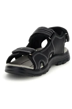 Sandali neri con strappi in velcro Jerpoint CN20