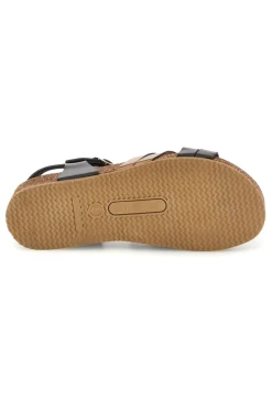 Sandali neri e rame con sottopiede in pelle Pittarello Eco 293A850SR