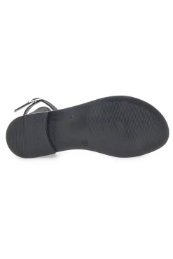 Sandali Neri Flat Con Cinturino Regolabile Pittarello Look DC43877