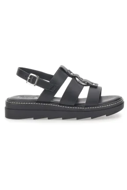 Sandali Neri In Pelle 100% Eco Friendly Pittarello Rock 5835