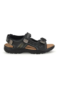 Sandali neri in pelle Superga S86U292