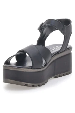 Sandali Neri in Vera Pelle con Platform PITTARELLO LOVE 3270101