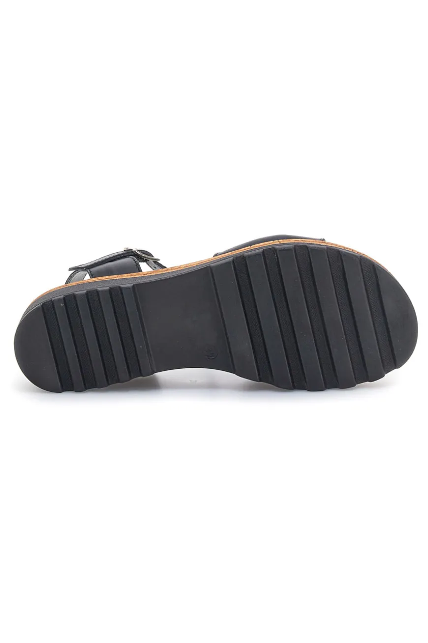 Sandali Neri in vera pelle Made in Italy con cinturino Pittarello 3185070811