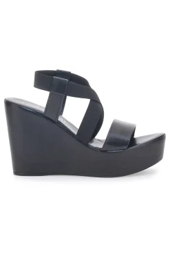 Sandali Neri Made In Italy Con Zeppa Da Donna Cafe' Cost 1