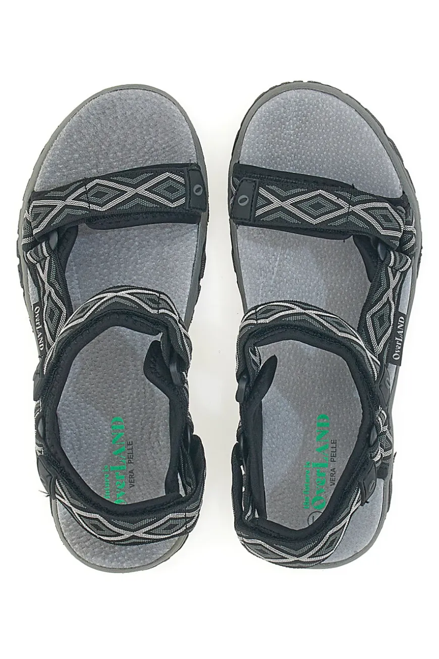 Sandali Neri Sportivi Overland 23246