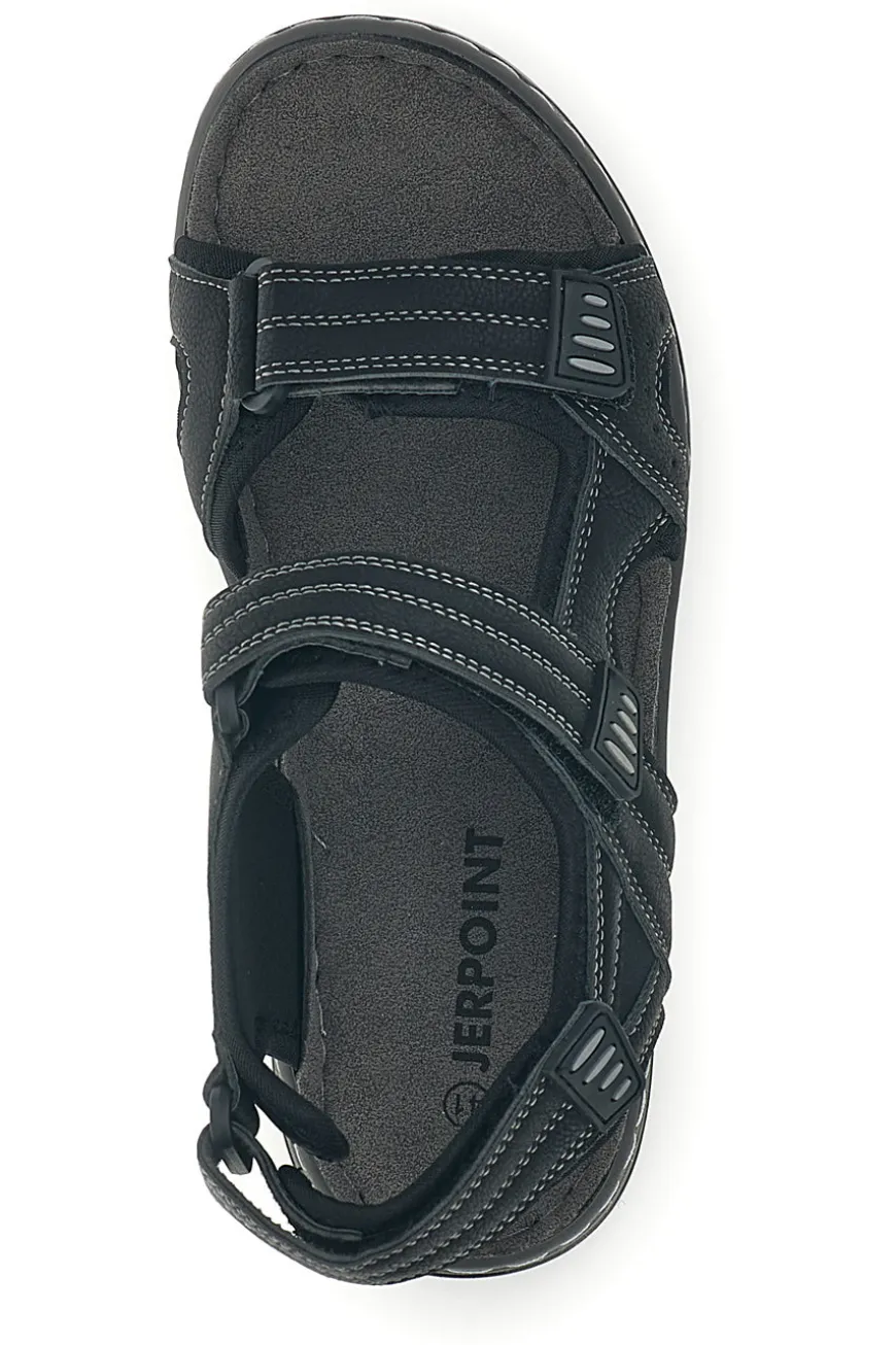 Sandali Neri Strappi Regolabili Jerpoint M8553
