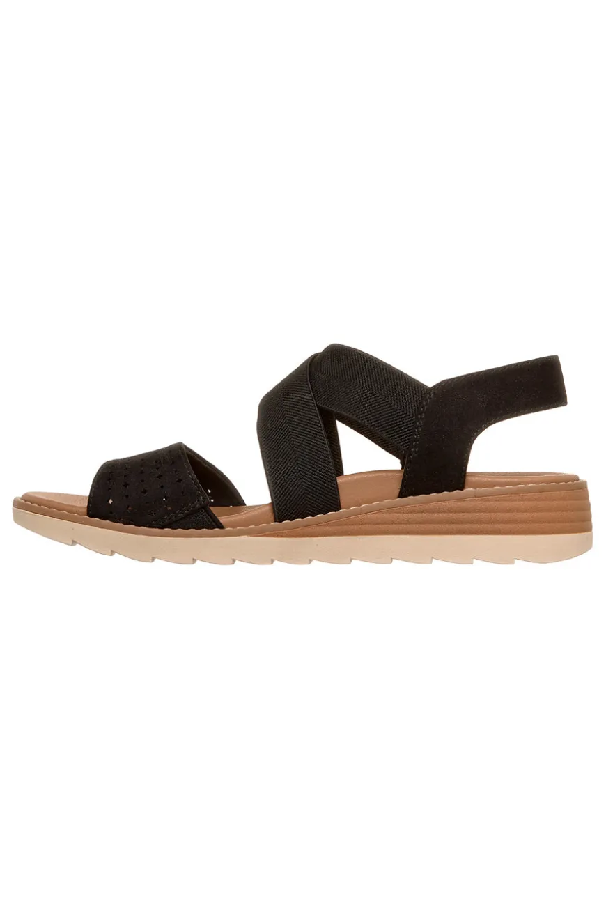 Sandali nero con fascia incrociata e Arch Fit Skechers Arch Fit Oasis B Perf