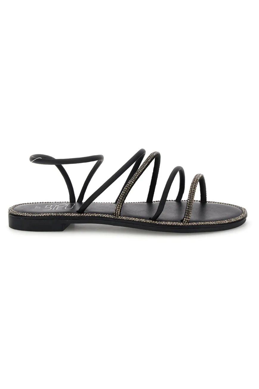 Sandali nero flat Mon dieu PRE9350