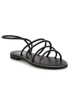 Sandali nero flat Mon dieu PRE9350