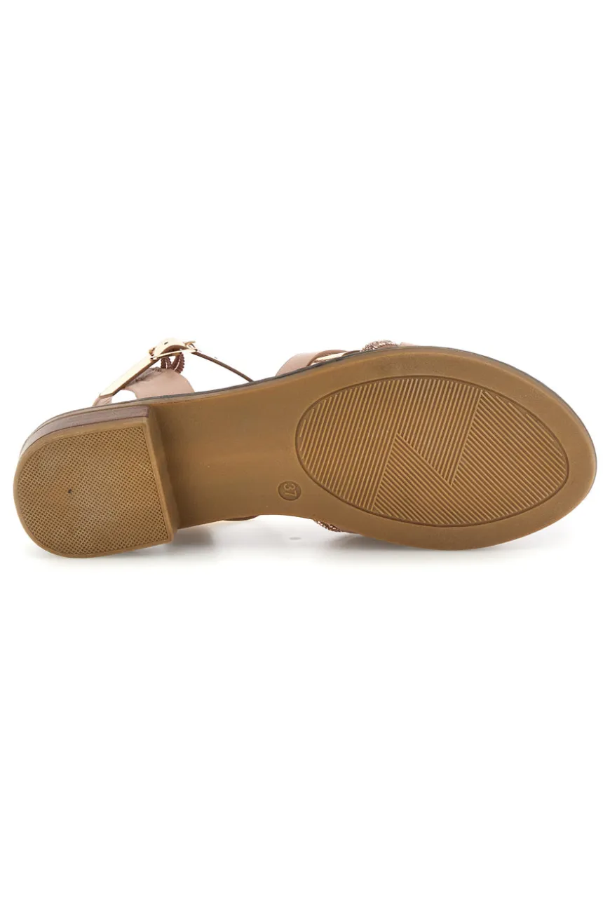 Sandali nude con fascette decorative Mon dieu PREA120