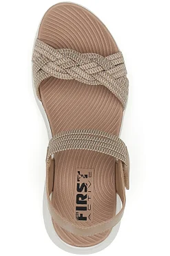 Sandali Nude con Velcro e Fascia Elastica Intrecciata FIRST ACTIVE 3