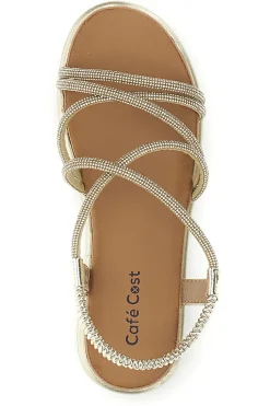 Sandali oro con platform Cafè cost 808814