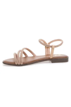Sandali oro rosa con fascette sottili Me & Me 1703
