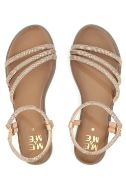 Sandali oro rosa con fascette sottili Me & Me 1703
