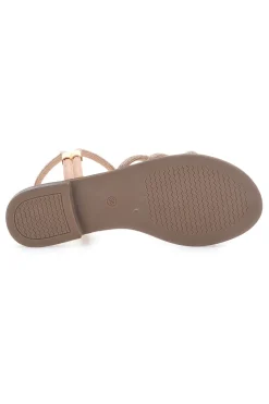 Sandali oro rosa con fascette sottili Me & Me 1703