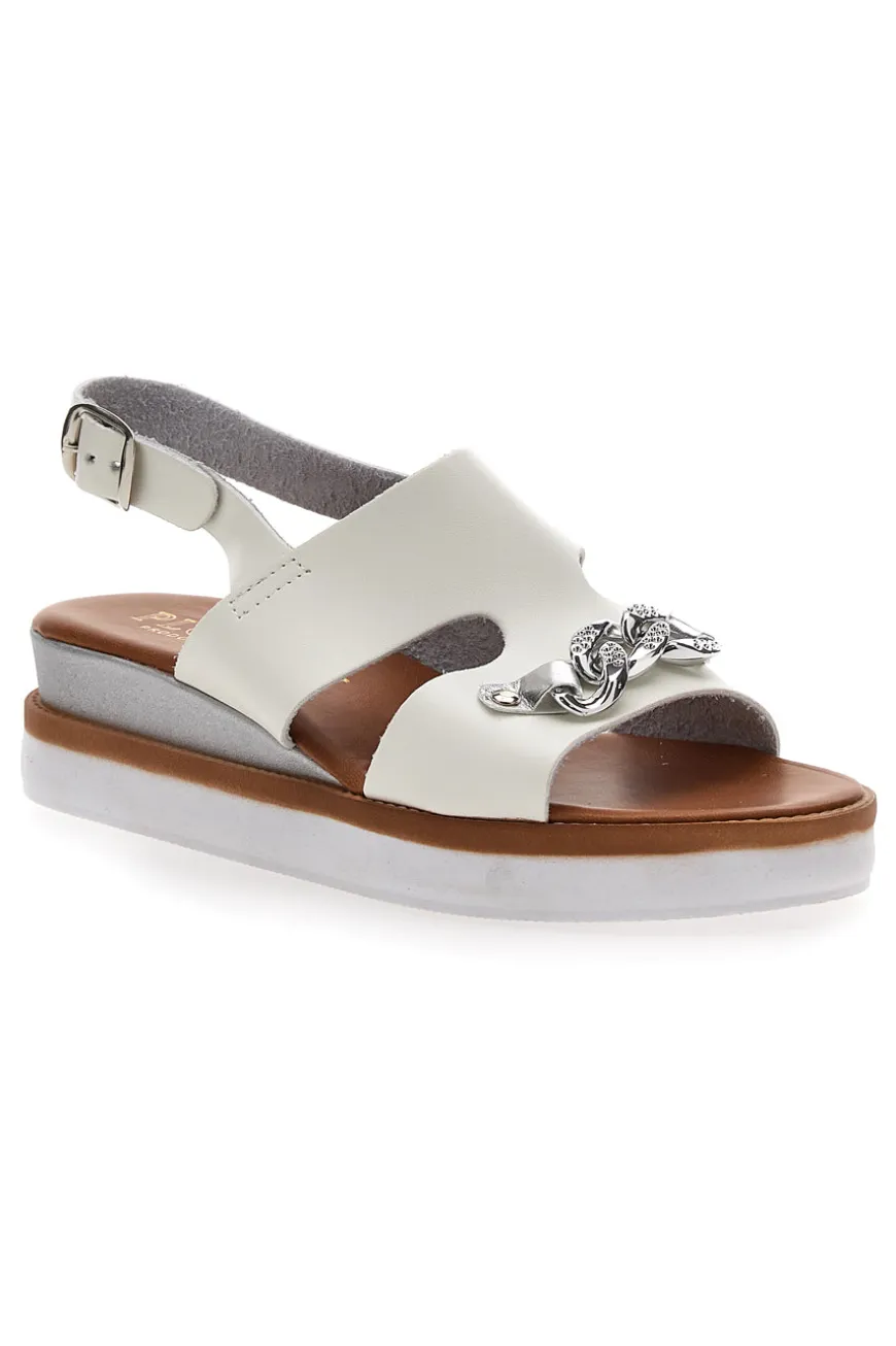 Sandali Platform Bianchi Made Italy Plocadi 3002