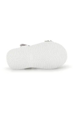 Sandali primi passi bianchi con strass a farfalla Pitt kids 392620S