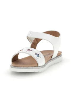 Sandali primi passi bianchi con cuoricini Pitt kids 392616S