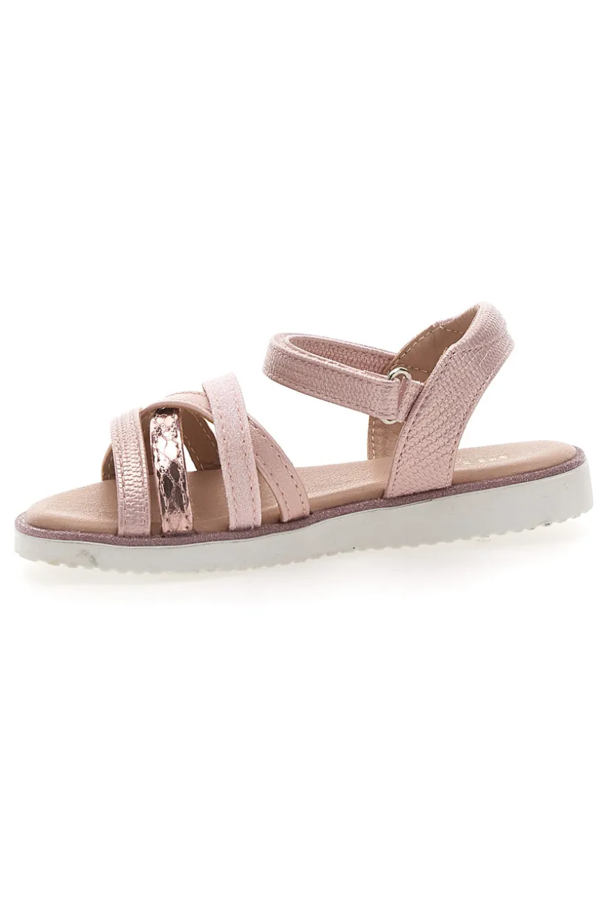 Sandali rosa metallizzato con fascette intrecciate Pitt Kids Pitt Kids 39G2546S