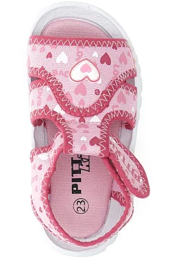 Sandali sportivi fucsia con cuori PITT KIDS 2242775