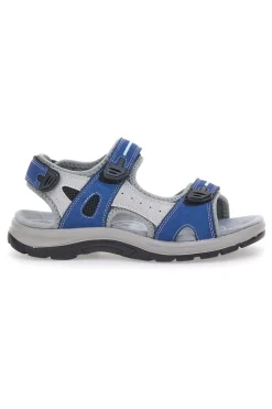 Sandali sportivi grigi e blu con chiusura a strappo TIGLIO 51357