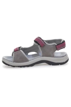 Sandali sportivi grigi e fucsia con chiusura a strappo TIGLIO 51358