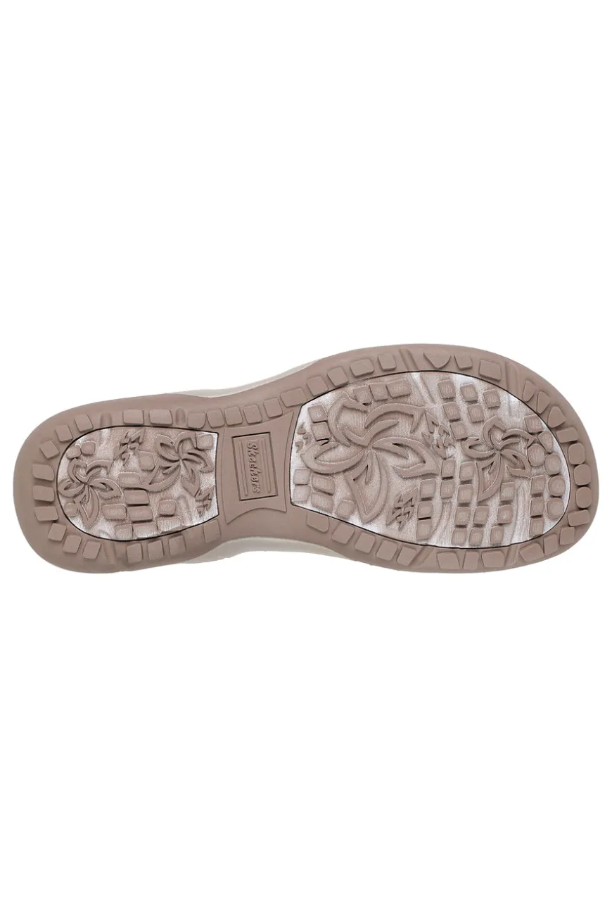 Sandali taupe con fasce elastiche Skechers REGGAE SLIM SUNNYSIDE 2.0
